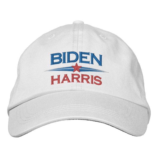Casquette Brodée Joe Biden Kamala Harris 2024 étoile avec fléchette (Devant)
