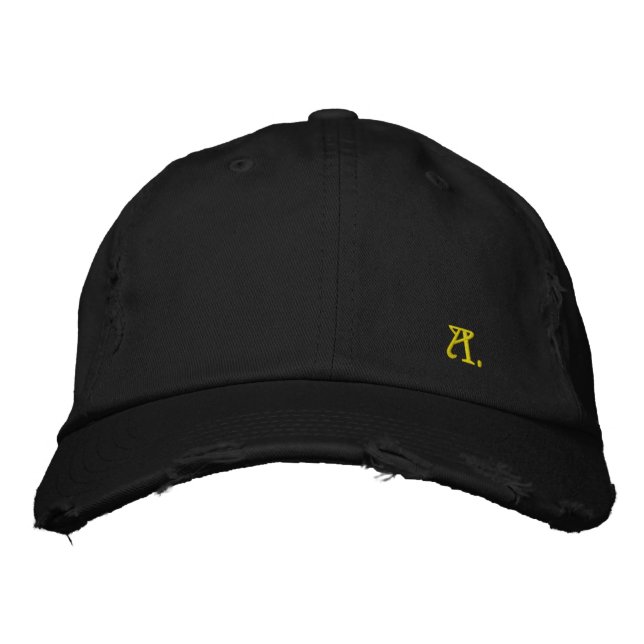 Casquette Brodée Joli Bonnet dans Serge Consommée Lettre « K » (Devant)