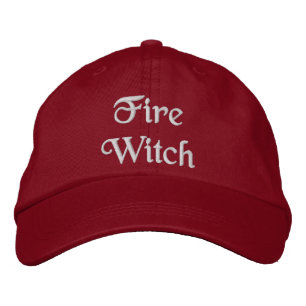 Casquette Brodée Joli Fire Magic sorcière Citation Crème rouge