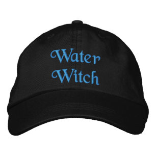 Casquette Brodée Jolie Sorcière d'eau Turquoise Bleu Noir