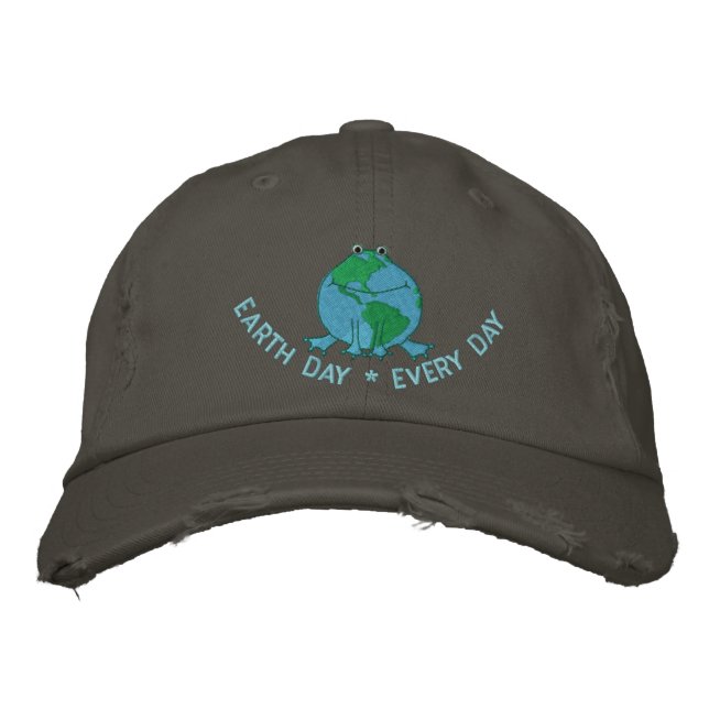 Casquette Brodée Jour des terres De l'environnement (Devant)