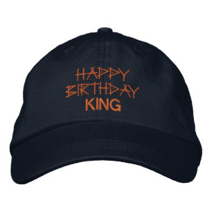 Casquette Brodée Joyeux Anniversaire ROYAL Texte Imprimé Chapeau de
