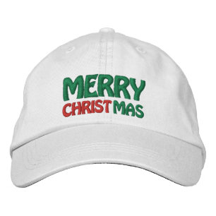 Casquette Brodée Joyeux Noël rouge blanc et vert