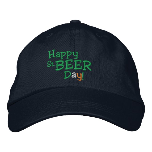 Casquette Brodée Joyeux St. Beer Day ! (Devant)