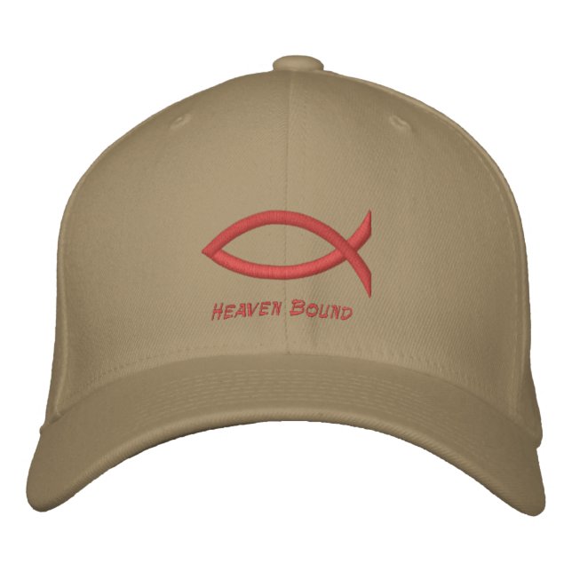 Casquette Brodée Kahki Christian Fish (Devant)