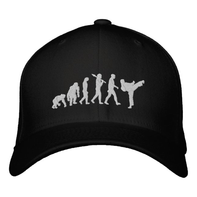Casquette Brodée karate ceinture noire arts martiaux amateurs d'art (Devant)