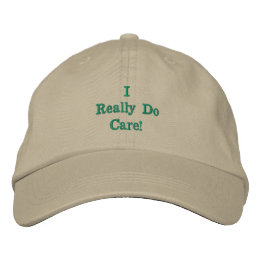 Casquette Brodée Khaki/ Vert 'Je M'En Soucie Vraiment'