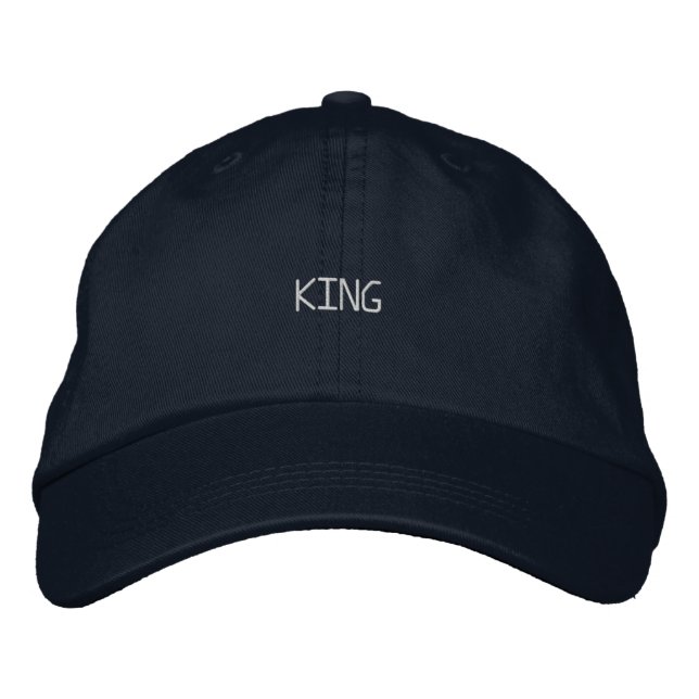 Casquette Brodée KING Confort texte Cool élégant et élégant garçons (Devant)