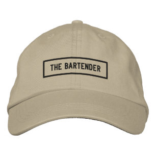 Casquette Brodée La broderie de titre de barman