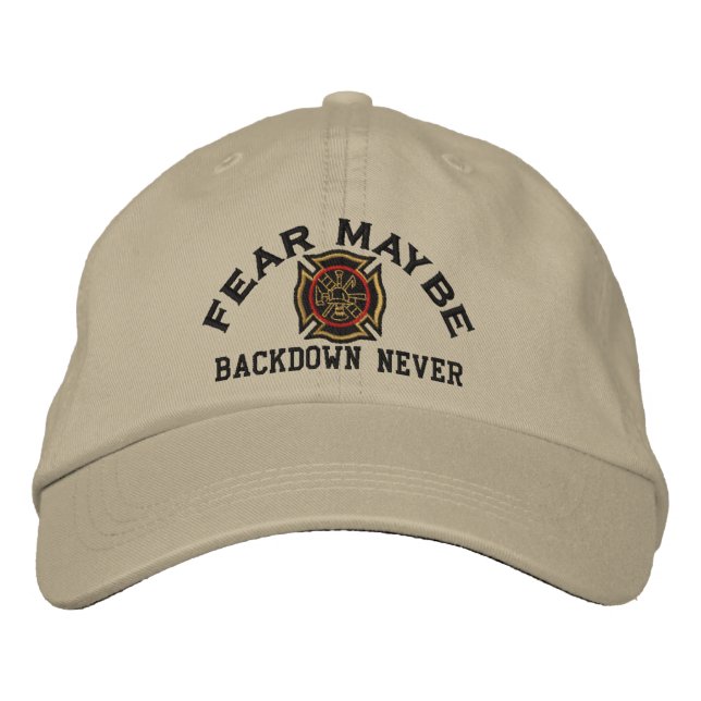 Casquette Brodée La Broderie Personnalisée Du Courage Des Pompiers (Devant)