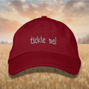 Casquette Brodée Laisser chatouiller moi ! en gris cendré