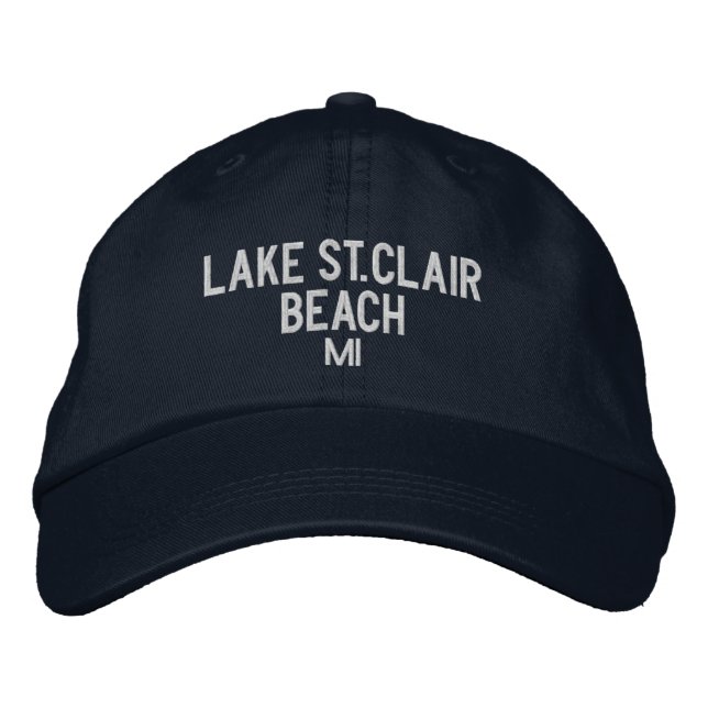 Casquette Brodée Lake St. Clair Beach Michigan Baseball Hat (Devant)