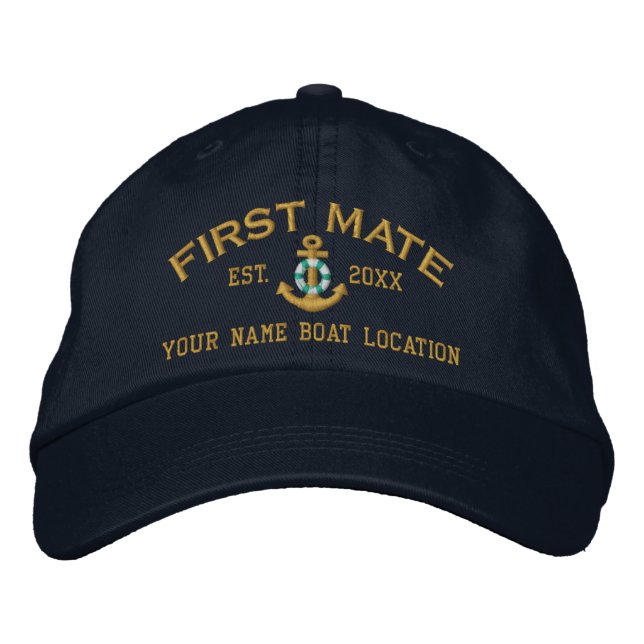 Casquette Brodée L'ANNÉE personnalisée du premier compagnon appelle (Devant)