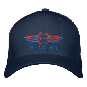 Casquette Brodée Lauréats d'aviation Monogrammes personnalisés Aile