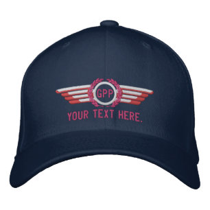 Casquette Brodée Lauréats d'aviation Monogrammes personnalisés Aile