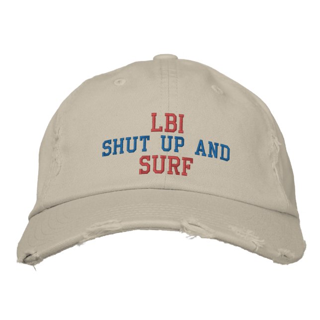 CASQUETTE BRODÉE LBI SHUT UP AND SURF EMBROIDERED BASEBALL CAP (Devant)