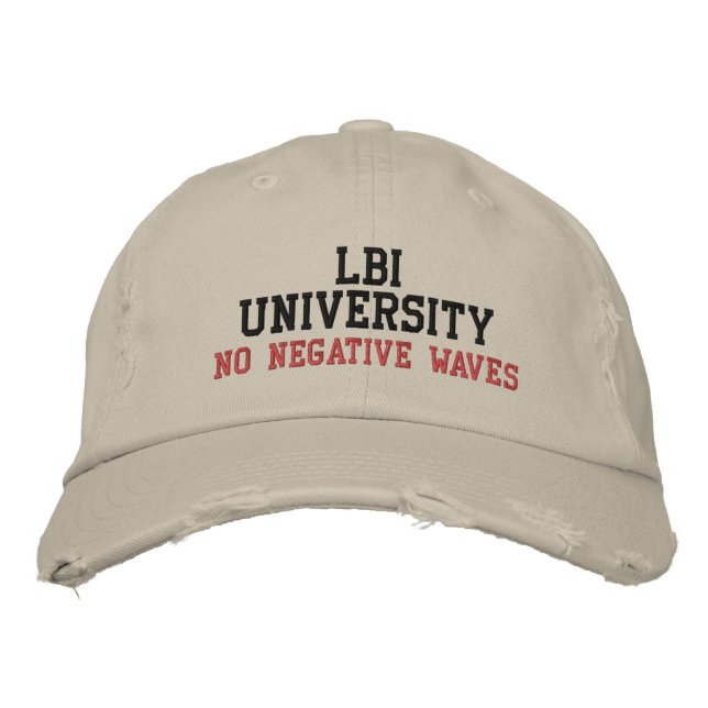 CASQUETTE BRODÉE LBI UNIVERSITÉ PAS DE VAGUES NÉGATIVES (Devant)