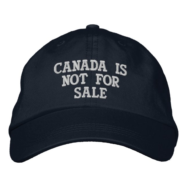 CASQUETTE BRODÉE LE CANADA N'EST PAS EN VENTE (Devant)