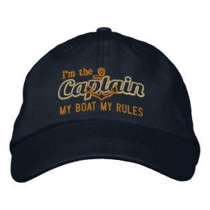 Casquette Brodée Le capitaine dit mon bateau mes règles