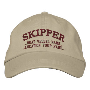 Casquette Brodée Le CAPITAINE le personnalisent ! Votre bateau