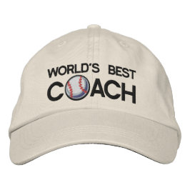 Casquette Brodée Le Meilleur Entraîneur De Baseball Du Monde