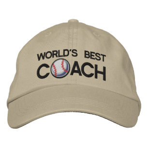 Casquette Brodée Le Meilleur Entraîneur De Baseball Du Monde