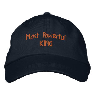 Casquette Brodée Le plus puissant KING Imprimé Marine Beau Casquett