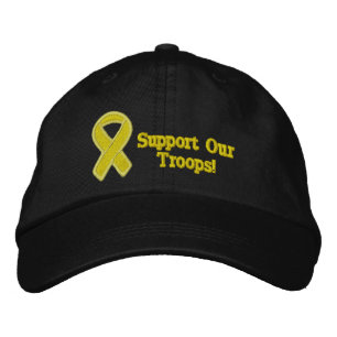 Casquette Brodée Le ruban jaune soutient nos troupes