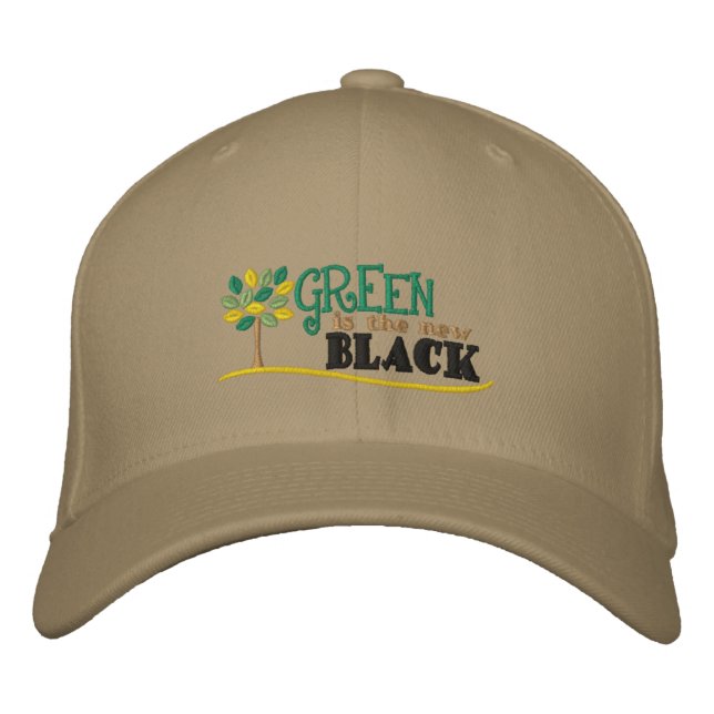 Casquette Brodée Le vert est nouveau noir (Devant)