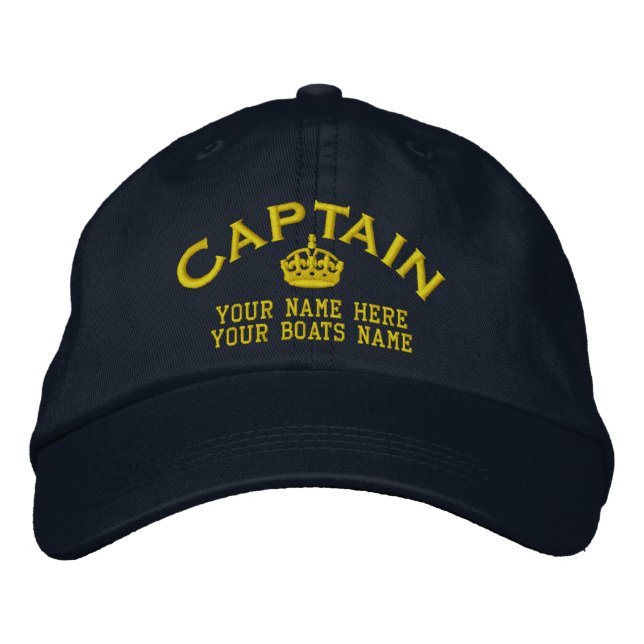 Casquette Brodée Le yacht de marins captains la navigation (Devant)