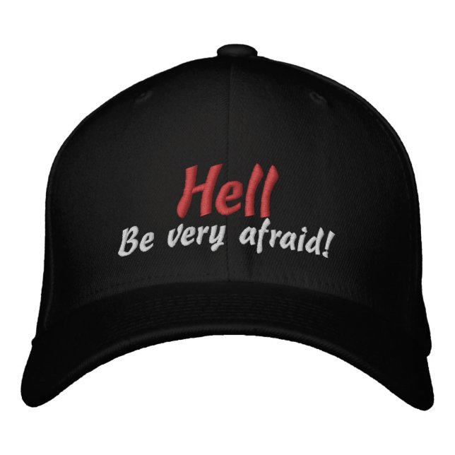 Casquette Brodée L'enfer soit personnaliser très effrayée il (Devant)