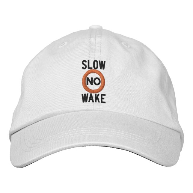 Casquette Brodée Lent Aucun Réveil Nautique Brodé (Devant)