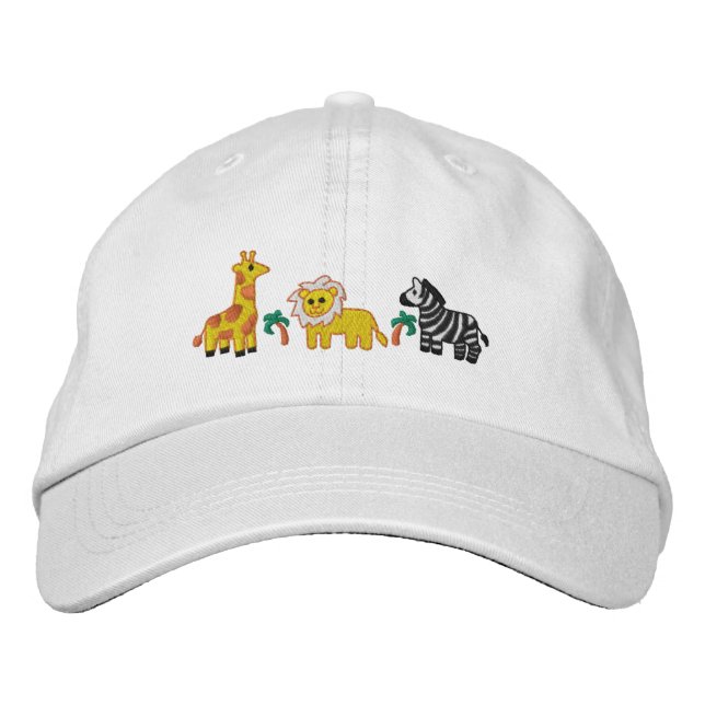 Casquette Brodée Les animaux de la jungle (Devant)