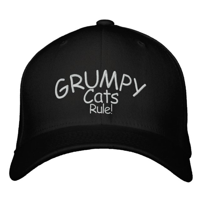 Casquette Brodée Les chats grincheux ont la tête ! (Devant)