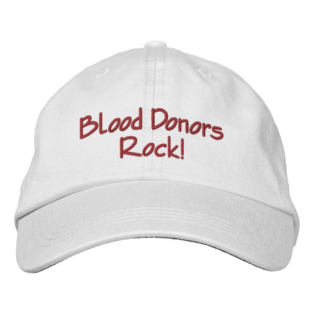 Casquette Brodée Les donneurs de sang Rock ! (Devant)