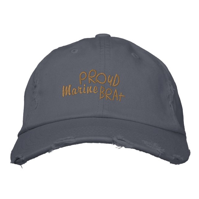 Casquette Brodée Les Marines de la famille militaire s'amuser (Devant)