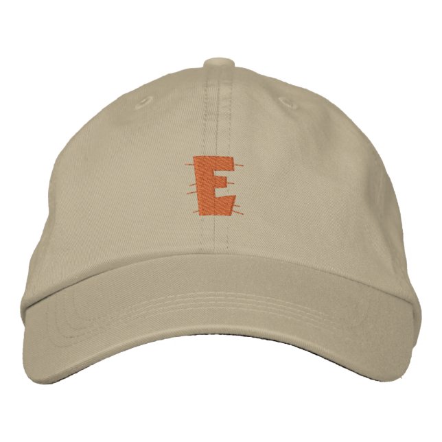Casquette Brodée Lettre artisanale E (Devant)