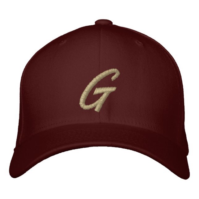 Casquette Brodée LETTRE MONOGRAPHIQUE G DE LA Broderie (Devant)