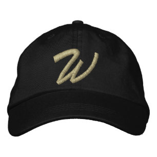 CASQUETTE BRODÉE LETTRE MONOGRAPHIQUE W INITIALE
