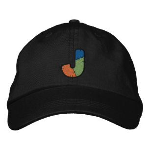 Casquette Brodée LETTRE Patchwork J
