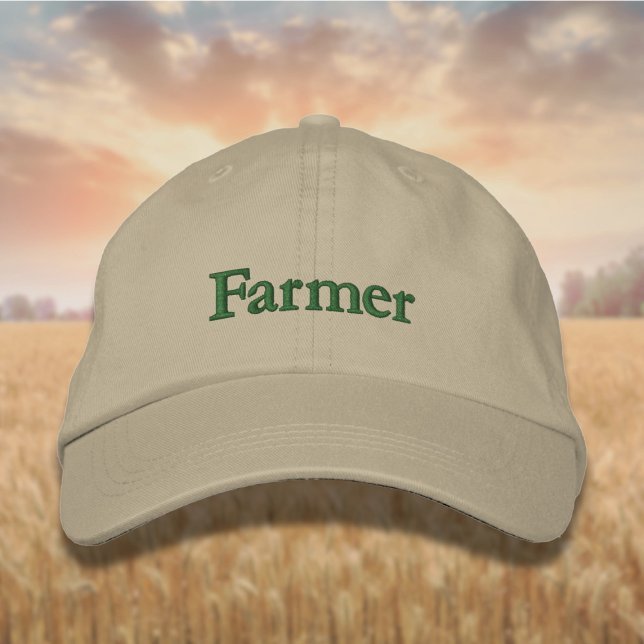 Casquette Brodée Lettrer l'agriculteur en vert Jardin (Créateur téléchargé)