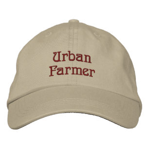 Casquette Brodée Lettrer les agriculteurs urbains en rouge de Maroo