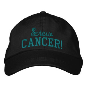 Casquette Brodée Lettres de Teal de cancer du col de l'utérus de