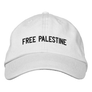 Casquette Brodée Libérez la Palestine noir texte personnalisé minim