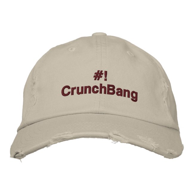 Casquette Brodée Linux - # ! CrunchBang (Devant)