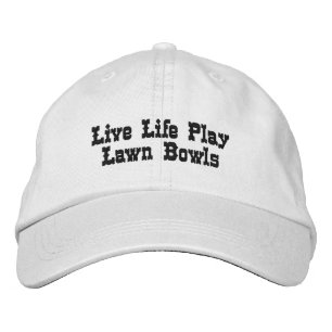 Casquette Brodée Live Life Play Pelouse Bowls Embrodés Logo,