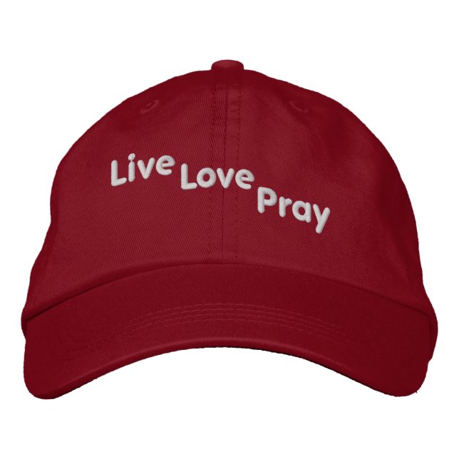 Casquette Brodée Live Love Pray Bible Citation Personnaliser It (Devant)