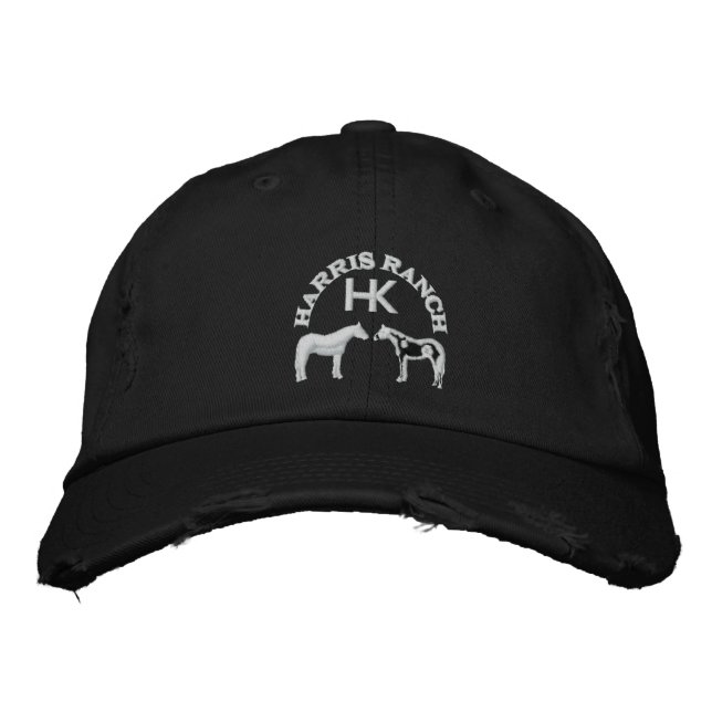 Casquette Brodée Logo blanc Harris Ranch (Devant)