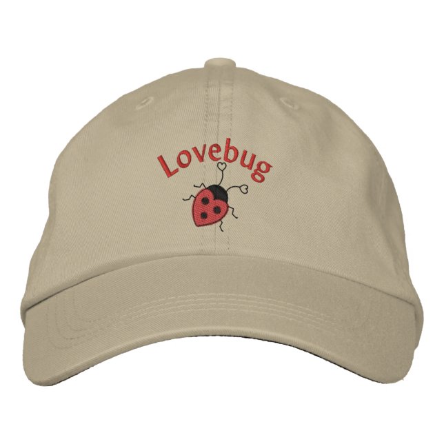 Casquette Brodée LoveBug avec Ladybug (Devant)