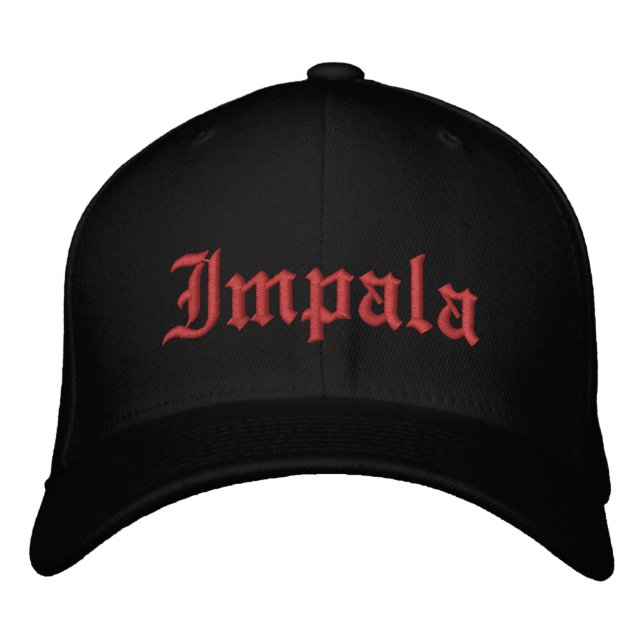 Casquette Brodée Lowrider Chevrolet Impala Old School Low Rider Red (Devant)
